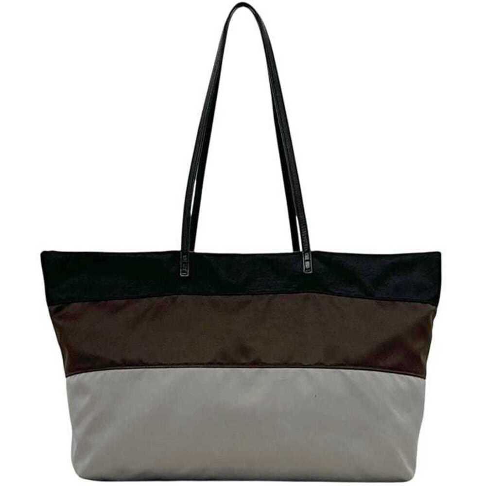 Fendi tote bag, FENDI satin leather, gray, brown, black, women's.